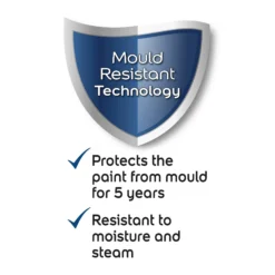 Dulux Easycare Bathroom Misty Mirror Soft Sheen Emulsion Paint, 2.5L -Dulux dulux easycare bathroom misty mirror soft sheen emulsion paint 2 5l5010212573792 01t bq