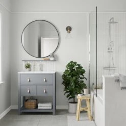 Dulux Easycare Bathroom White Mist Soft Sheen Wall Paint, 2.5L -Dulux dulux easycare bathroom white mist soft sheen wall paint 2 5l5010212668597 01i bq