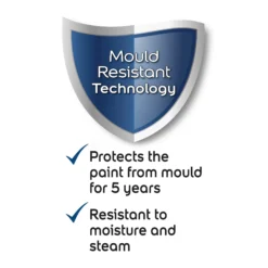 Dulux Easycare Bathroom White Mist Soft Sheen Wall Paint, 2.5L -Dulux dulux easycare bathroom white mist soft sheen wall paint 2 5l5010212668597 01t bq