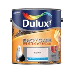 Dulux Easycare Blush Pink Matt Emulsion Paint, 2.5L -Dulux dulux easycare blush pink matt emulsion paint 2 5l5010212624258 08c bq