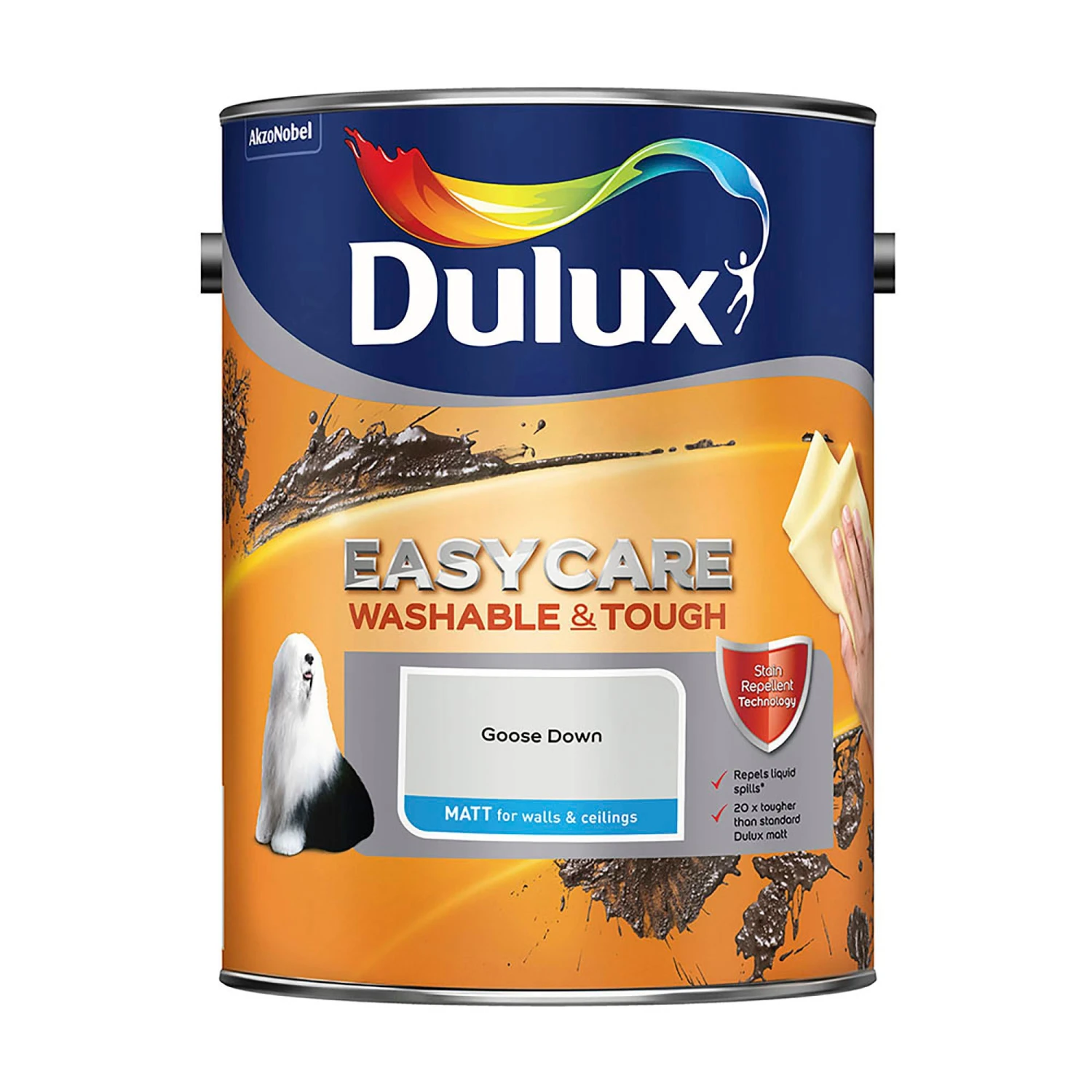Dulux Easycare Goose Down Matt Emulsion Paint, 5L 3 Dulux Easycare Goose Down Matt Emulsion Paint, 5L - Image 3