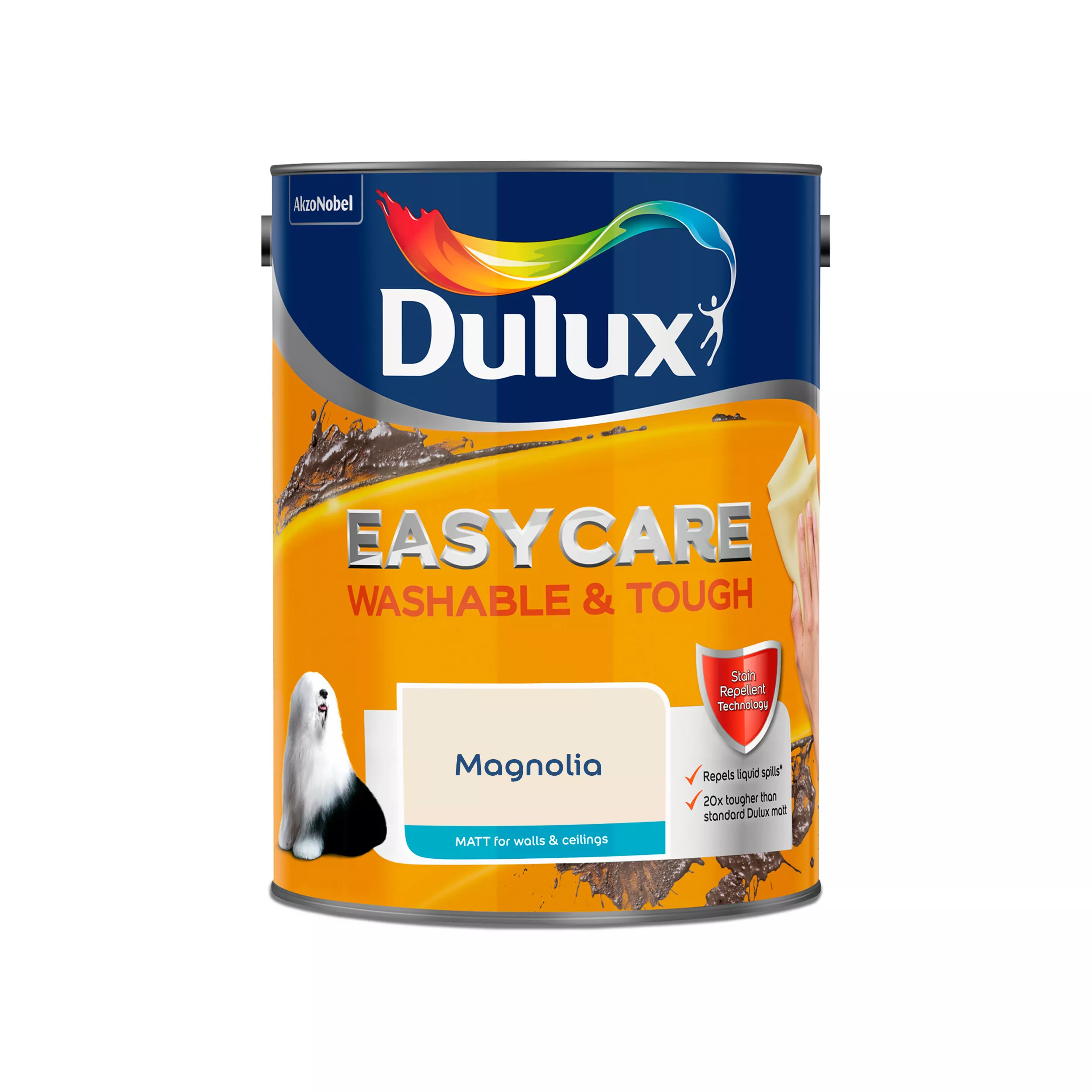 Dulux Easycare Magnolia Matt Emulsion Paint, 5L 3 Dulux Easycare Magnolia Matt Emulsion Paint, 5L - Image 3