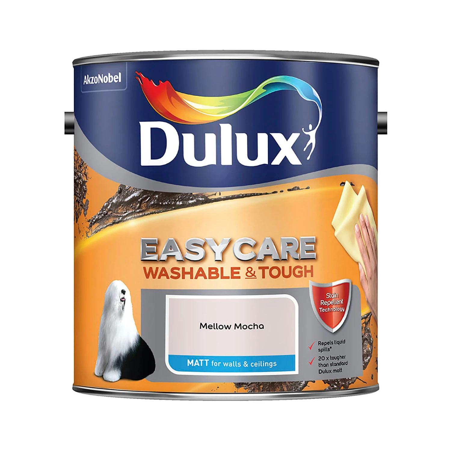 Dulux Easycare Mellow Mocha Matt Emulsion Paint, 2.5L 3 Dulux Easycare Mellow Mocha Matt Emulsion Paint, 2.5L - Image 3