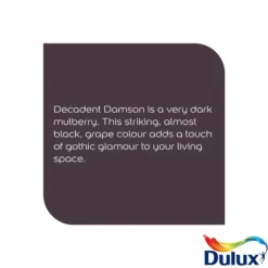 Dulux Easycare Washable & Tough Decadent Damson Matt Wall Paint, 2.5L 14 Dulux Easycare Washable & Tough Decadent Damson Matt Wall Paint, 2.5L -Dulux dulux easycare washable tough decadent damson matt wall paint 2 5l5010212658628 36c bq
