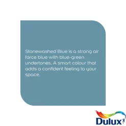 Dulux Easycare Washable & Tough Stonewashed Blue Matt Wall Paint, 2.5L -Dulux dulux easycare washable tough stonewashed blue matt wall paint 2 5l5010212658611 36c bq