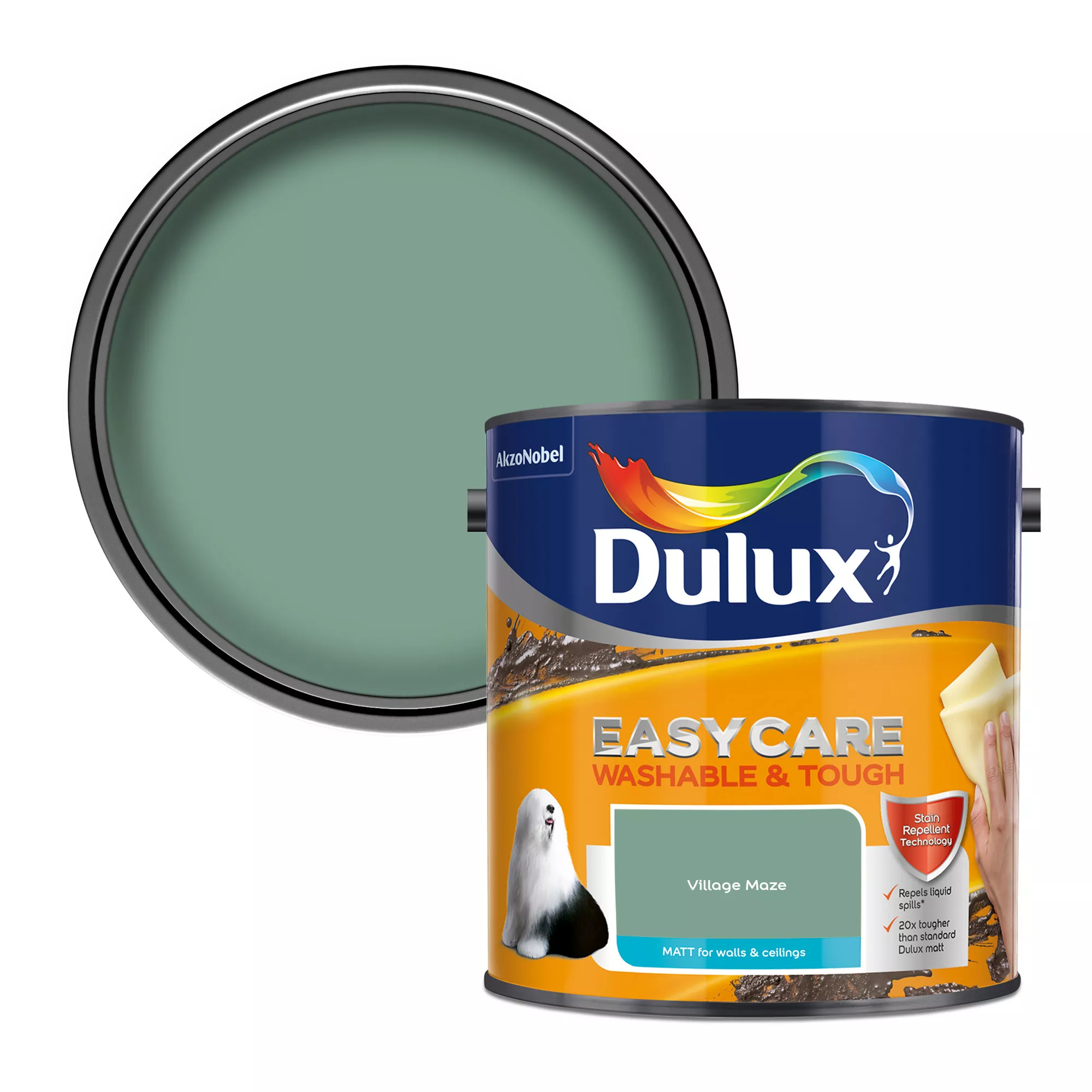 Dulux Easycare Washable & Tough Village Maze Matt Wall Paint, 2.5L 1 Dulux Easycare Washable & Tough Village Maze Matt Wall Paint, 2.5L