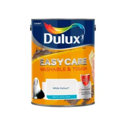 Dulux -Dulux dulux easycare white cotton matt emulsion paint 5l5010212640487 08c bq