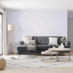 Dulux Natural Hints Violet White Matt Emulsion Paint, 2.5L -Dulux dulux natural hints violet white matt emulsion paint 2 5l5010212463987 03i bq