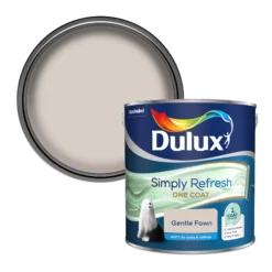 Dulux One Coat Gentle Fawn Matt Emulsion Paint, 2.5L