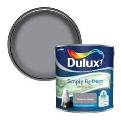 Dulux One Coat Natural Slate Matt Emulsion Paint, 2.5L