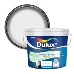 Dulux One Coat Pure Brilliant White Matt Emulsion Paint, 10L