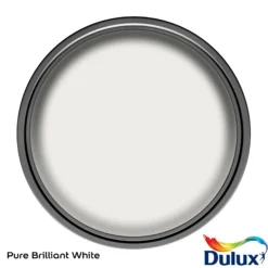 Dulux One Coat Pure Brilliant White Matt Emulsion Paint, 2.5L -Dulux dulux one coat pure brilliant white matt emulsion paint 2 5l5010212656549 21c