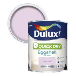 Dulux Quick Dry Pretty Pink Eggshell Metal & Wood Paint, 750ml