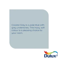 Dulux Simply Refresh One Coat Coastal Grey Matt Wall Paint, 2.5L -Dulux dulux simply refresh one coat coastal grey matt wall paint 2 5l5010212668757 36c bq