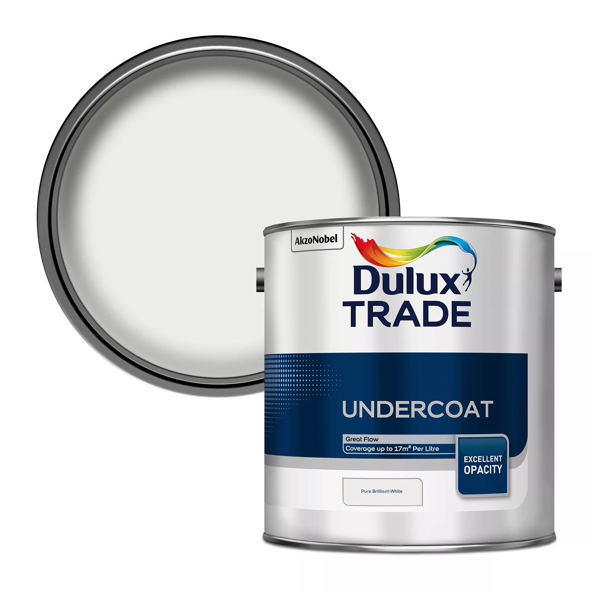 Dulux Trade Brilliant White Undercoat, 2.5L 1 Dulux Trade Brilliant White Undercoat, 2.5L
