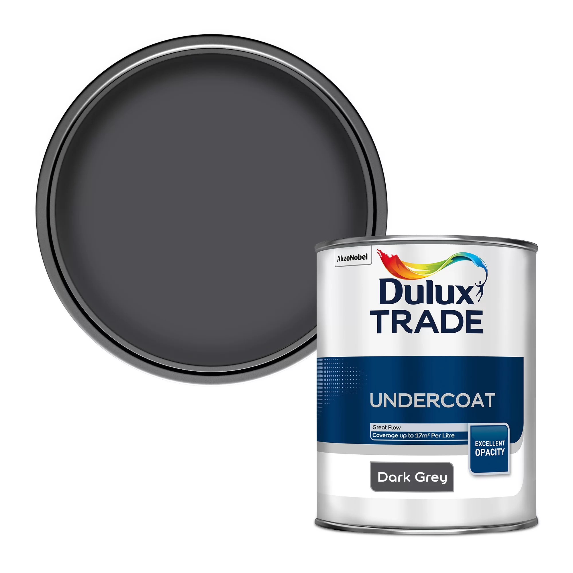 Dulux Trade Dark Grey Metal & Wood Undercoat, 1L 1 Dulux Trade Dark Grey Metal & Wood Undercoat, 1L