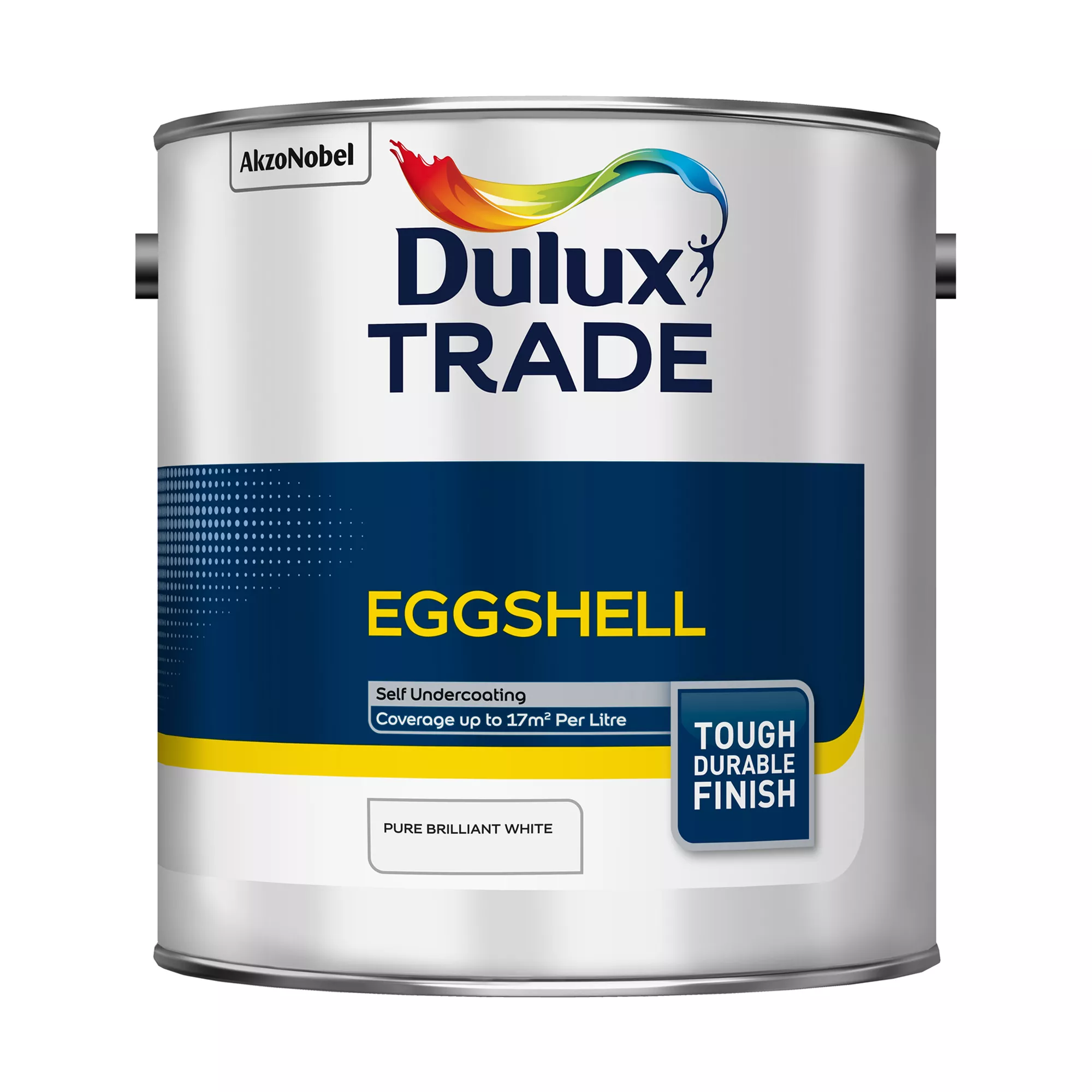 Dulux Trade Diamond Pure Brilliant White Eggshell Metal & Wood Paint, 2.5L 2 Dulux Trade Diamond Pure Brilliant White Eggshell Metal & Wood Paint, 2.5L - Image 2