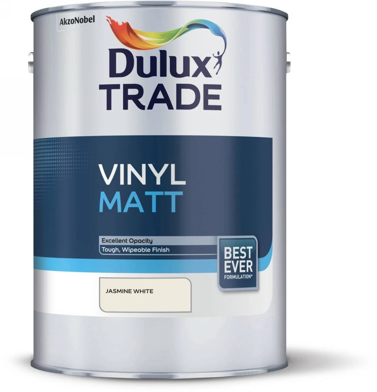 Dulux Trade Jasmine White Vinyl Matt Emulsion Paint, 5L 2 Dulux Trade Jasmine White Vinyl Matt Emulsion Paint, 5L - Image 2