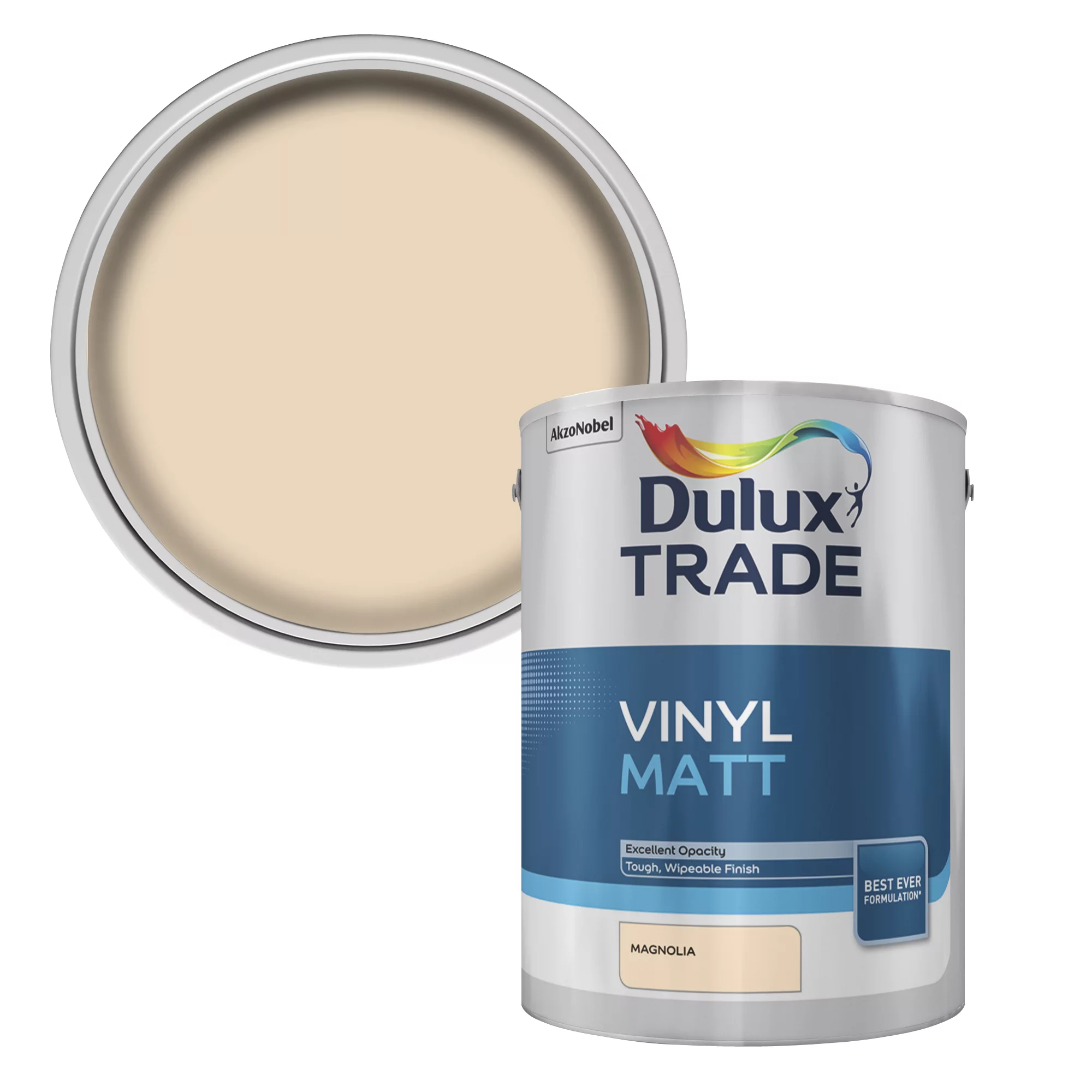Dulux Trade Magnolia Matt Emulsion Paint, 5L 1 Dulux Trade Magnolia Matt Emulsion Paint, 5L