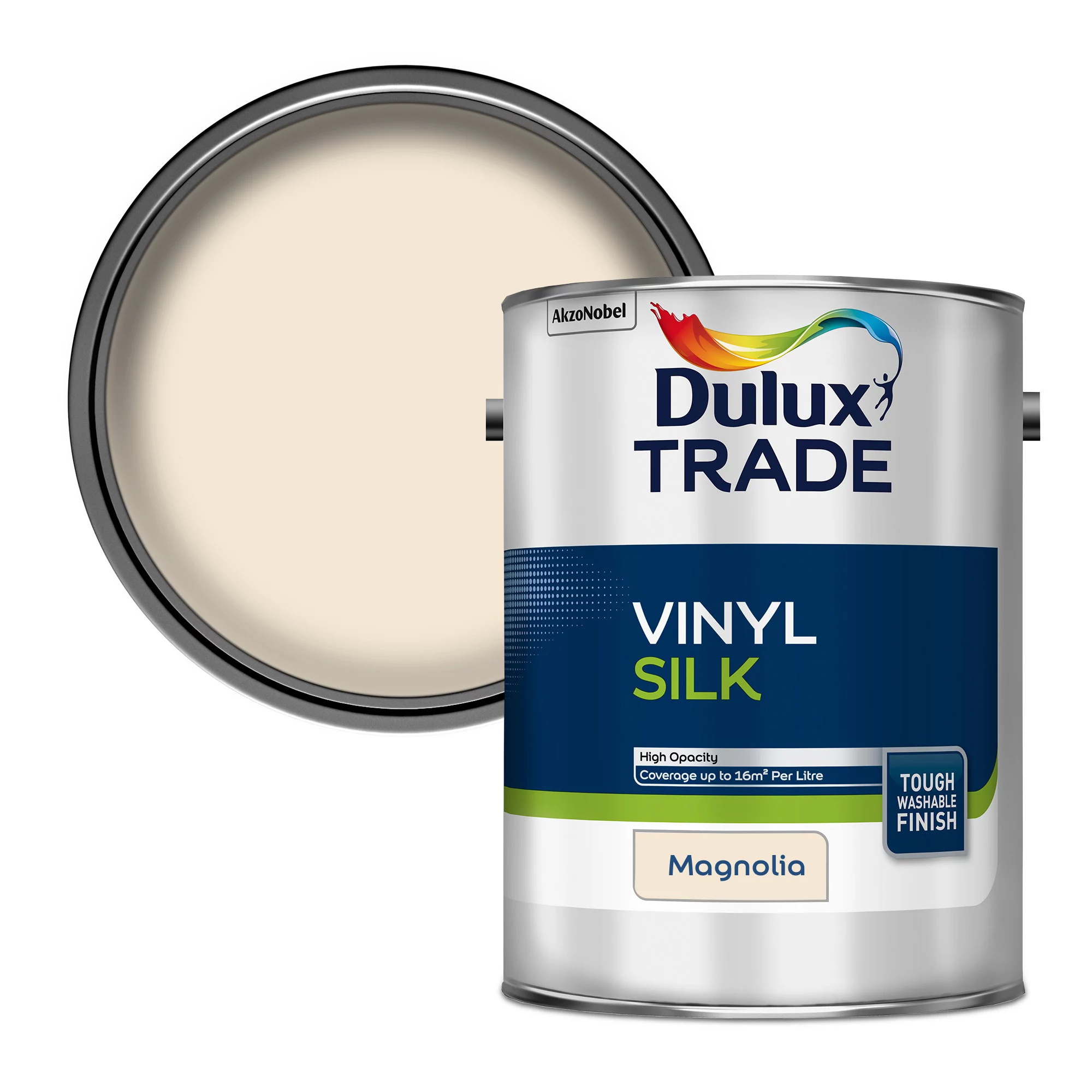 Dulux Trade Magnolia Silk Emulsion Paint, 5L 1 Dulux Trade Magnolia Silk Emulsion Paint, 5L