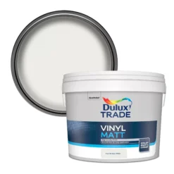 Dulux Trade Pure Brilliant White Matt Emulsion Paint, 10L