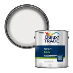Dulux Trade Pure Brilliant White Silk Emulsion Paint, 2.5L