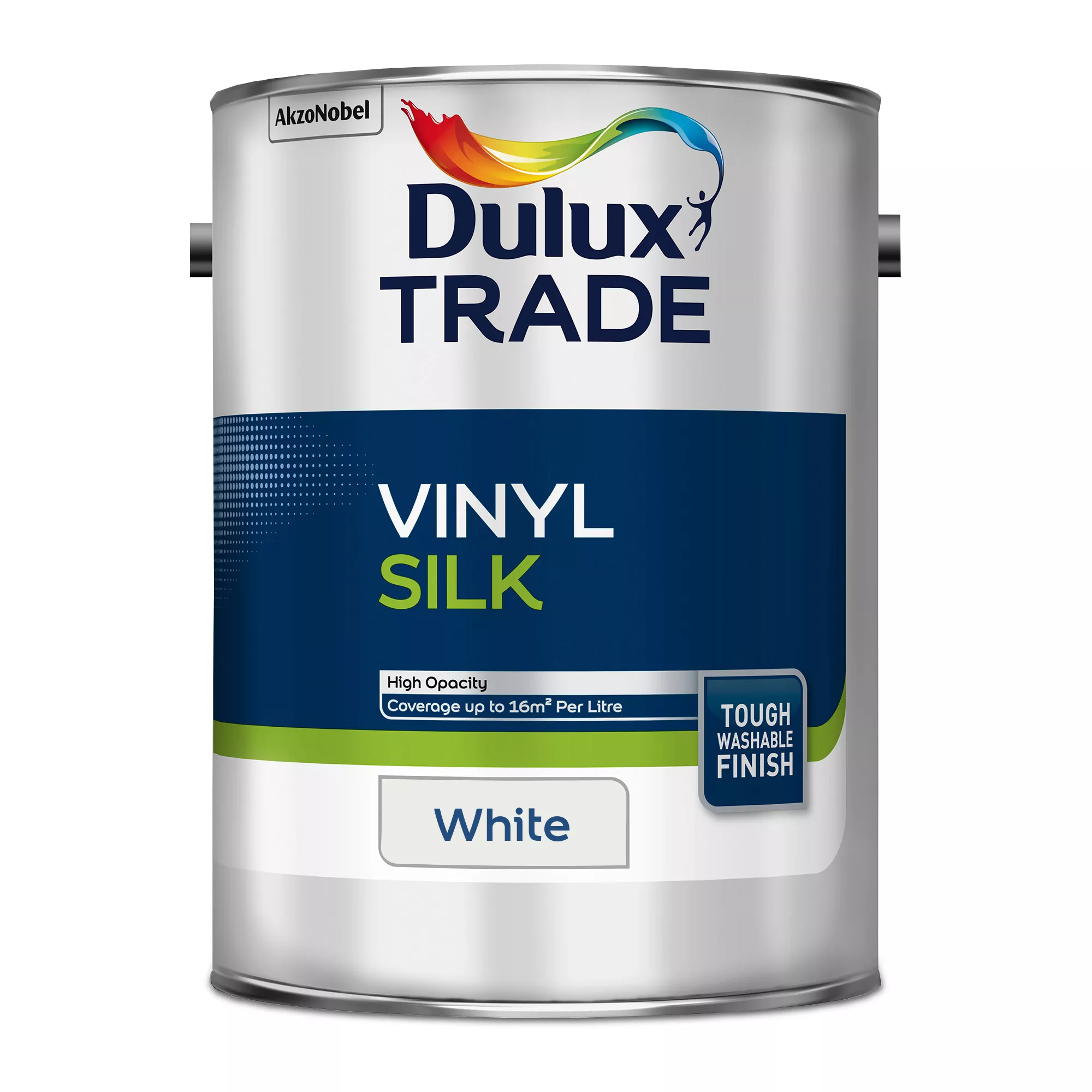 Dulux Trade White Silk Emulsion Paint, 5L 2 Dulux Trade White Silk Emulsion Paint, 5L - Image 2