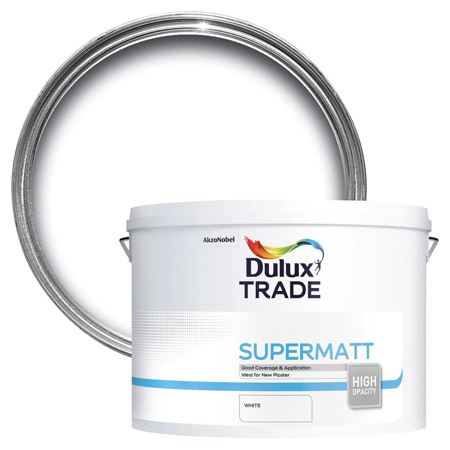 Dulux Trade White Super Matt Emulsion Paint, 10L 1 Dulux Trade White Super Matt Emulsion Paint, 10L