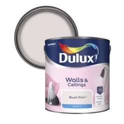 Dulux Walls & Ceilings Blush Pink Matt Emulsion Paint, 2.5L