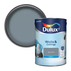 Dulux Walls & Ceilings Denim Drift Matt Emulsion Paint, 5L