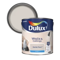 Dulux Walls & Ceilings Gentle Fawn Matt Emulsion Paint, 2.5L