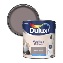 Dulux Walls & Ceilings Heart Wood Matt Emulsion Paint, 2.5L