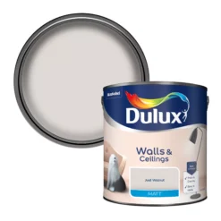 Dulux Walls & Ceilings Just Walnut Matt Emulsion Paint, 2.5L