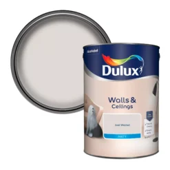 Dulux Walls & Ceilings Just Walnut Matt Emulsion Paint, 5L