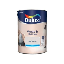 Dulux -Dulux dulux walls ceilings just walnut matt emulsion paint 5l5010212508848 08c bq