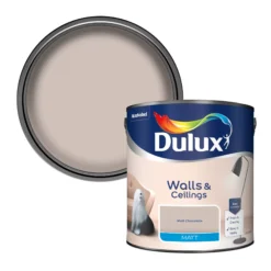 Dulux Walls & Ceilings Malt Chocolate Matt Emulsion Paint, 2.5L