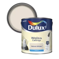 Dulux Walls & Ceilings Natural Wicker Matt Emulsion Paint, 2.5L