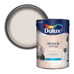 Dulux Walls & Ceilings Nutmeg White Matt Emulsion Paint, 5L