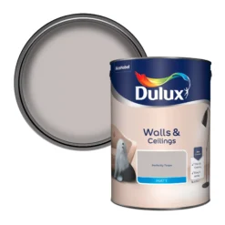 Dulux Walls & Ceilings Perfectly Taupe Matt Emulsion Paint, 5L