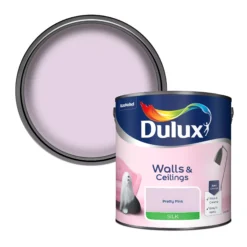 Dulux Walls & Ceilings Pretty Pink Silk Emulsion Paint, 2.5L