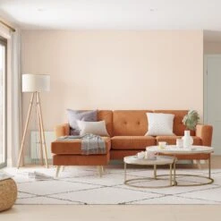 Dulux Walls & Ceilings Soft Peach Matt Emulsion Paint, 2.5L -Dulux dulux walls ceilings soft peach matt emulsion paint 2 5l5010212105405 02i bq