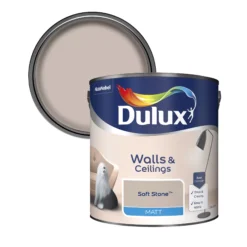 Dulux Walls & Ceilings Soft Stone Matt Emulsion Paint, 2.5L