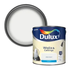 Dulux Walls & Ceilings White Cotton Matt Emulsion Paint, 2.5L