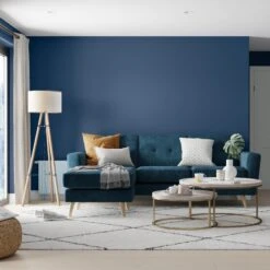 Walls & Ceilings Sapphire Salute Silk Emulsion Paint, 2.5L -Dulux walls ceilings sapphire salute silk emulsion paint 2 5l5010212640050 02i bq